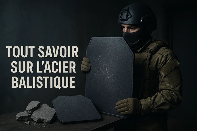 Soldat qui prends une plaque en Acier Balistique