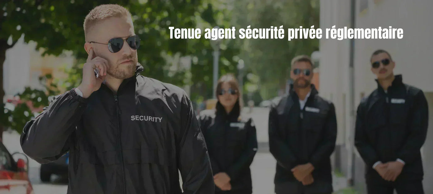 Agents de sécurité privée avec des tenues réglementaire