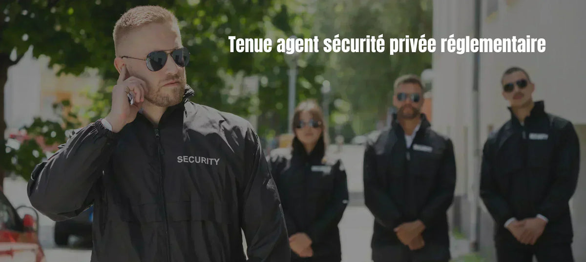 Agents de sécurité privée avec des tenues réglementaire