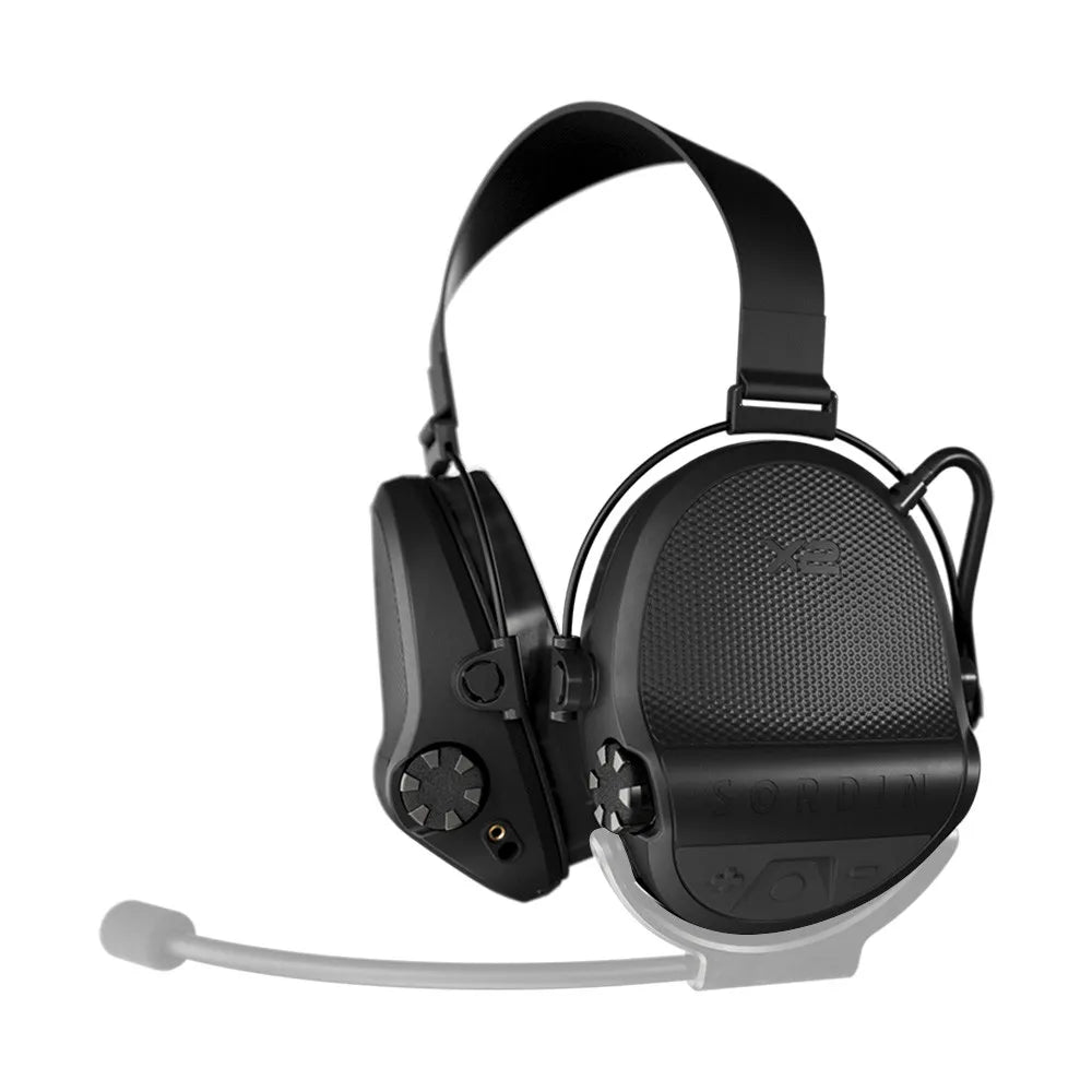 Casque anti-bruit Suprême X2 BT noir serre-nuque tissu noir avec microphone