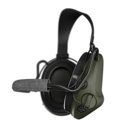Casque anti-bruit Suprême X2 BT vert olive serre-nuque tissu noir avec micro
