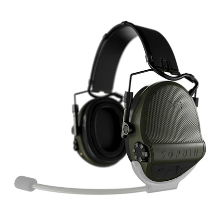Casque anti-bruit Suprême X2 BT Vert Olive serre-tête cuir noir avec micro