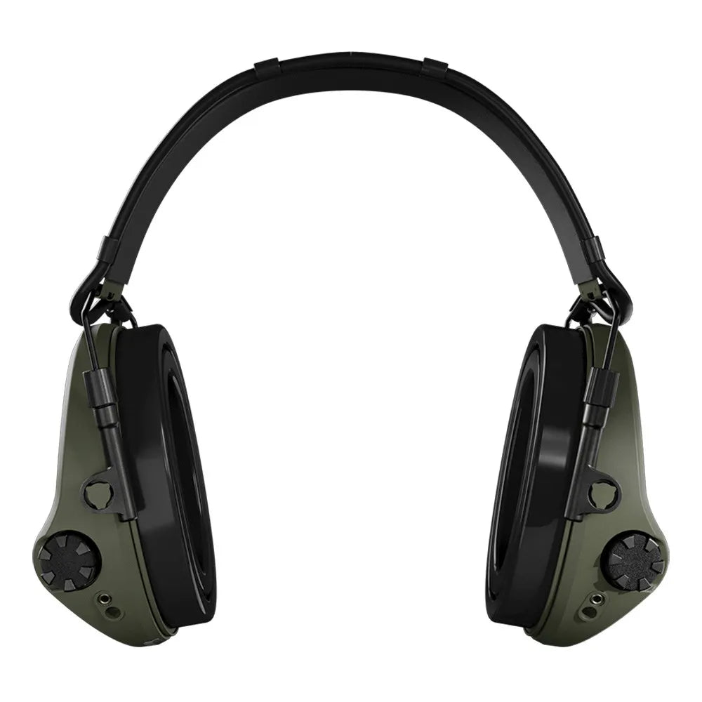 Casque anti-bruit Suprême X2 BT Vert Olive serre-tête cuir noir vue de face