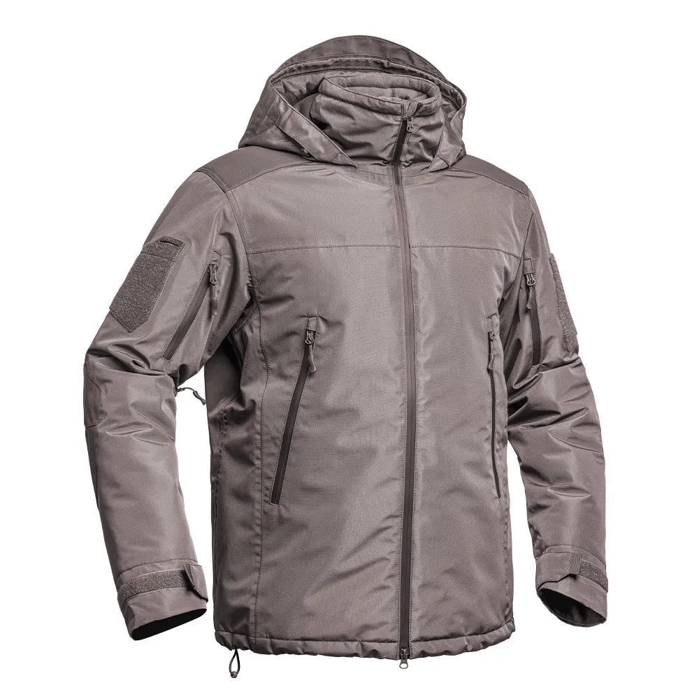 Parka Militaire Hardshell FIGHTER XMF 200 brun Terre de France Imperméable vue de face