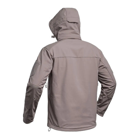 Veste Softshell V2 FIGHTER brun Terre de France sosftshell vue arrière