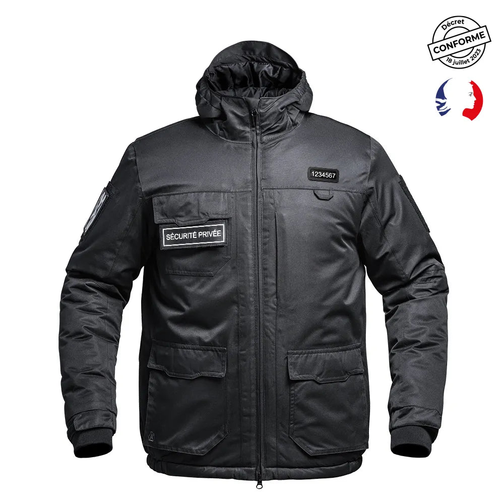 Blouson Sécurité Privée Hardshell SÉCU-ONE WF 150 flap noir