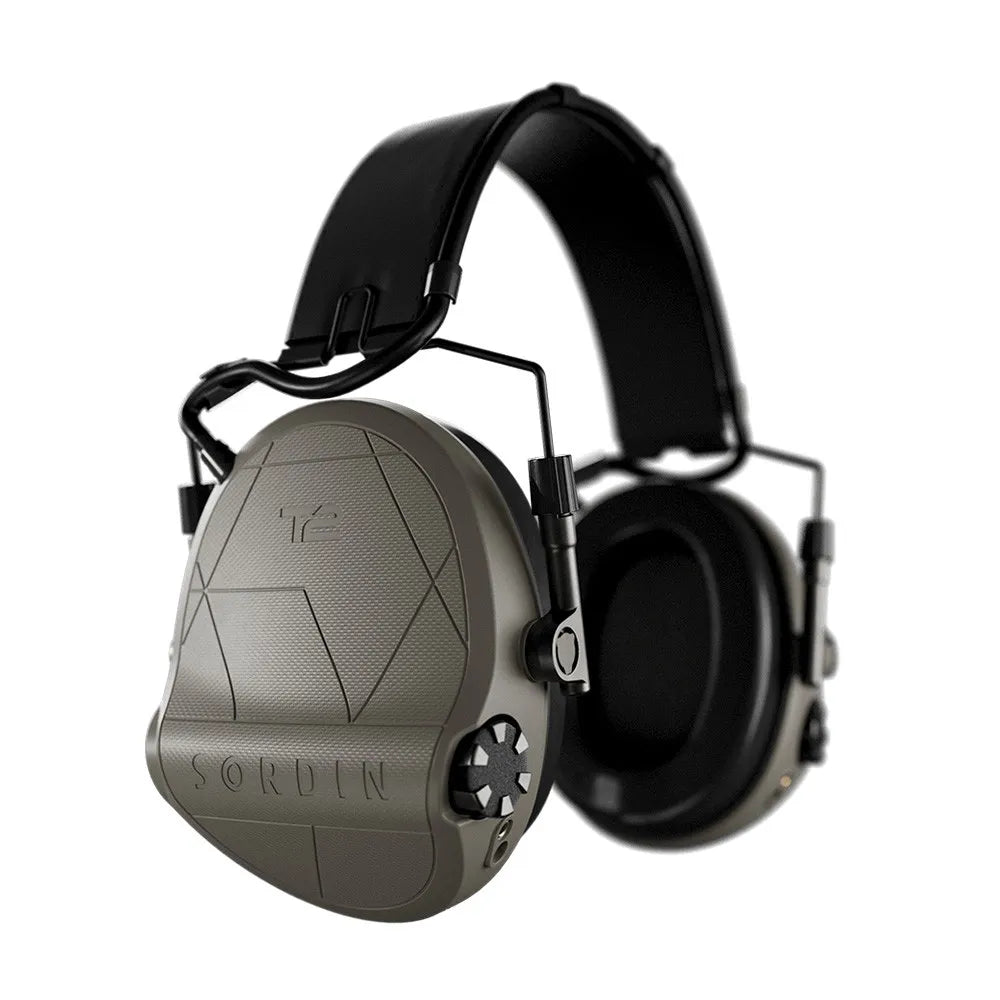 Casque anti-bruit Suprême T2 tan serre-tête tissu noir marque SORDIN ANTAM FRANCE