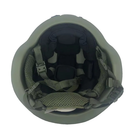 Casque balistique pare-balles MICH Coupe basse NIJ 3 vert olive vue intérieure