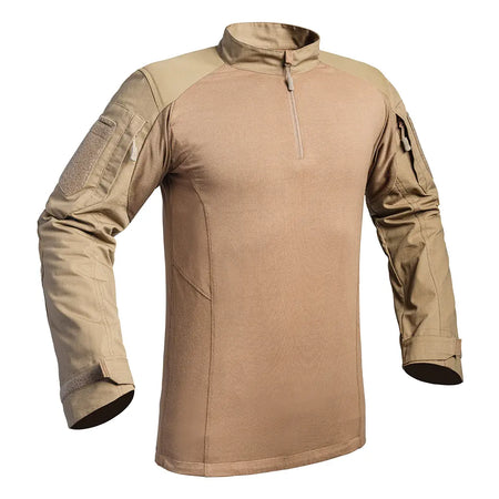 Chemise de combat UBAS V2 FIGHTER Tan vue de face