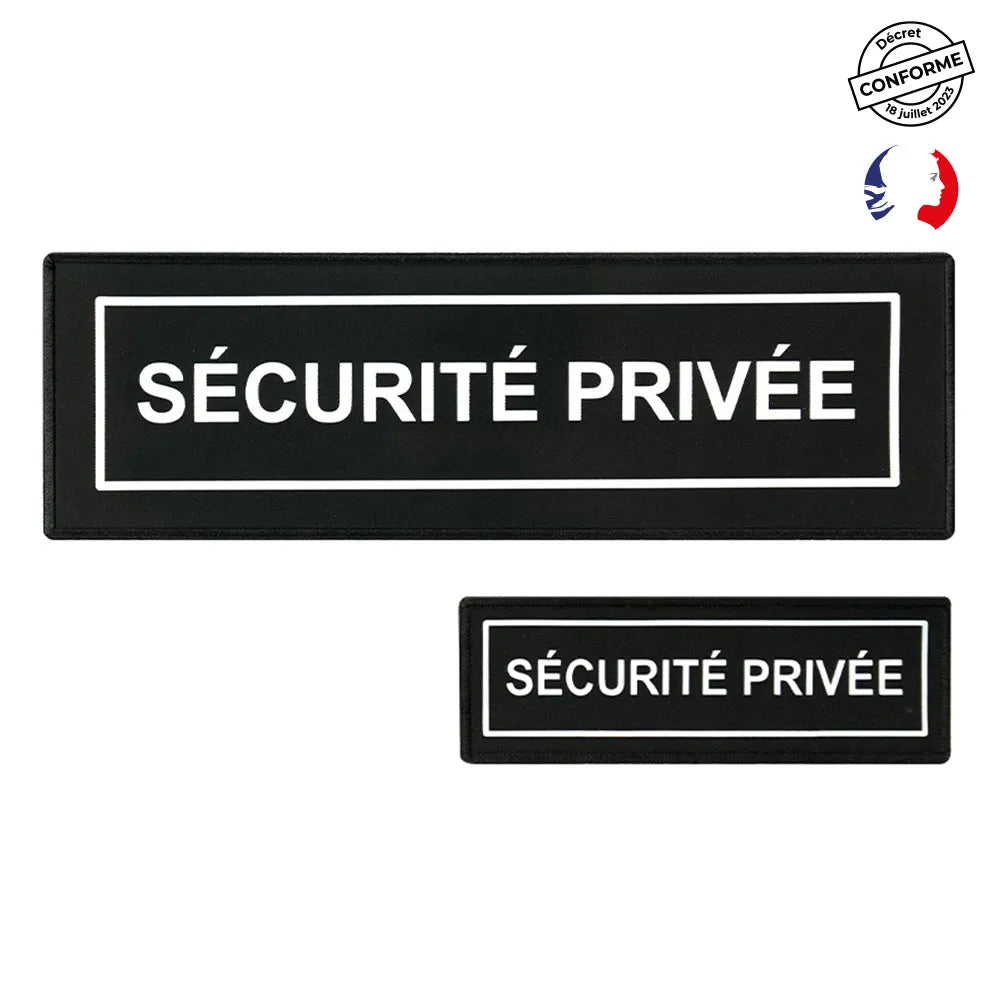 Lot dossard + bande poitrine Sécurité Privée SÉCU-ONE noir