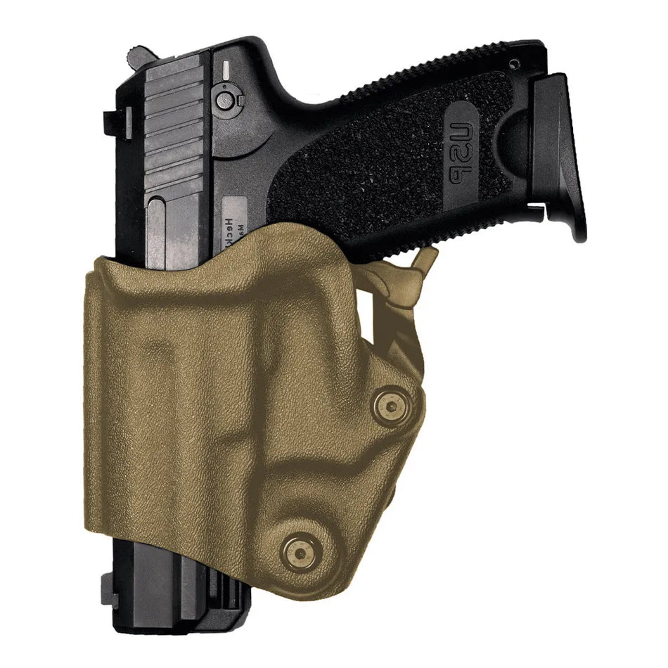 Holster gaucher Vegatek Short VKS800 noir pour PAMAS MAS-G1 tan