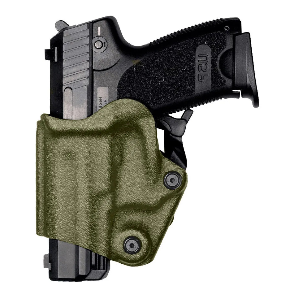 Holster gaucher Vegatek Short VKS800 noir pour PAMAS MAS-G1 vert olive