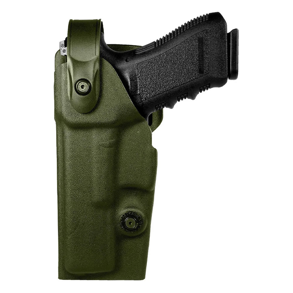 Holster gaucher Vegatek Duty VKD804 pour GLOCK 17/19/22/23 vert olive