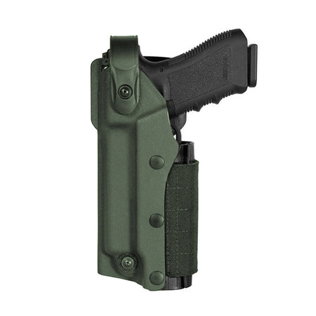 Holster gaucher Zoom VKZ804 pour GLOCK 17/18/19/22/23 avec lampe/laser VERT OLIVE