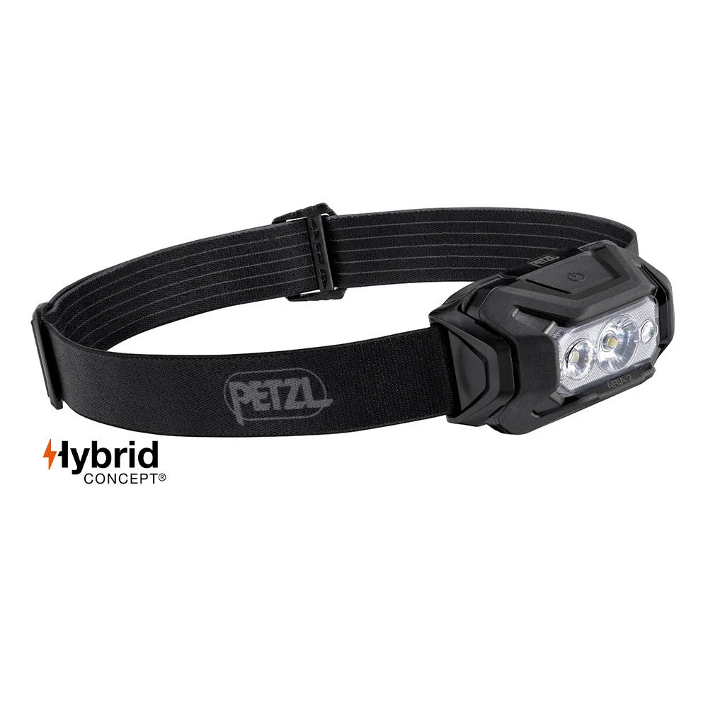 Lampe frontale militaire Petzl Hybrid 450 lumens Aria 2 Noir