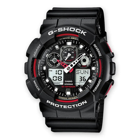 Montre tactique G-Shock GA-100 noir rouge