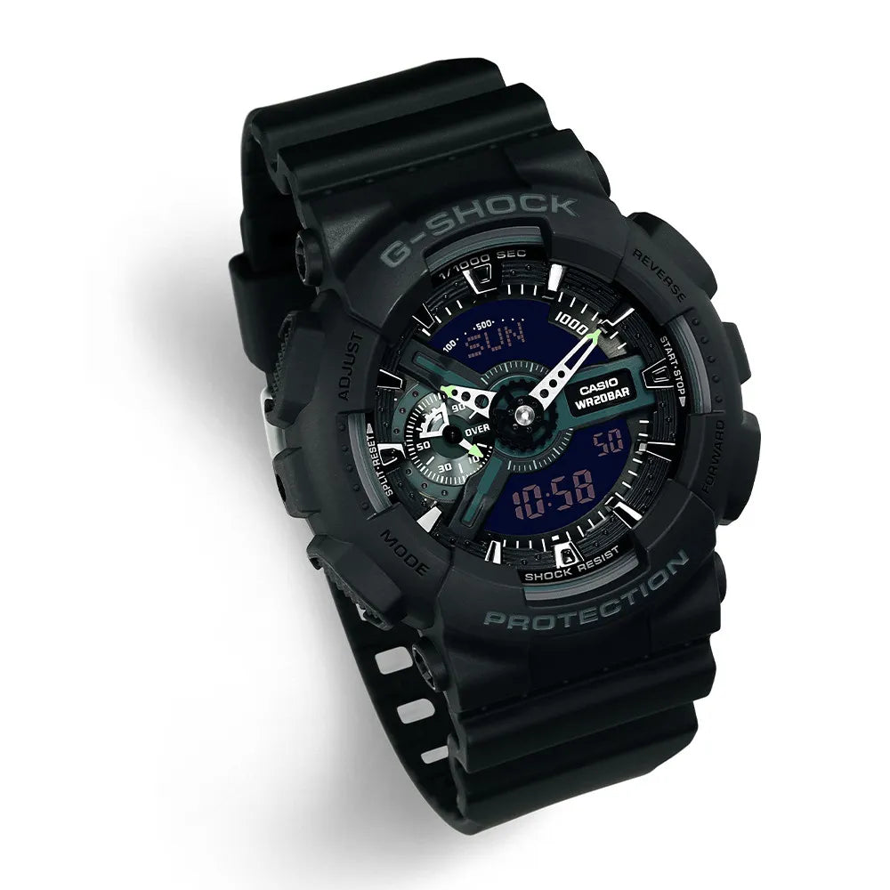 Montre tactique G-Shock GA-110 noir vue du cadran