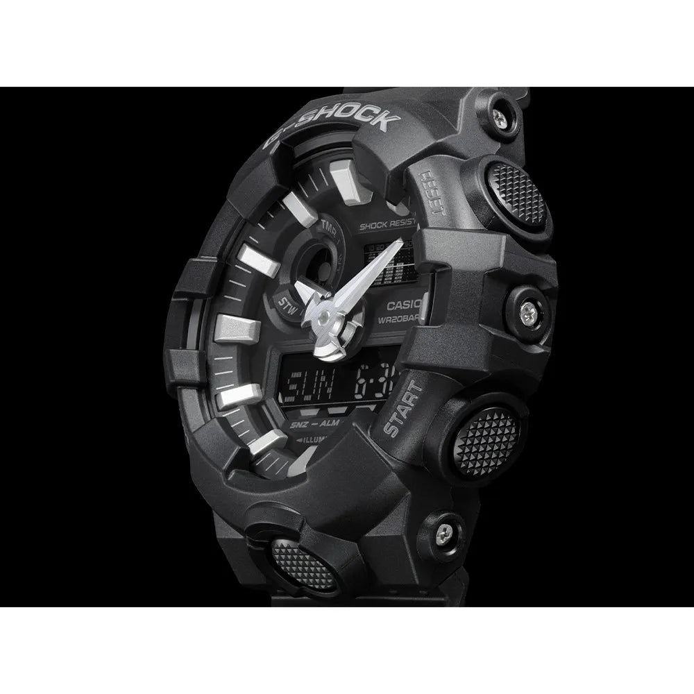 Montre tactique G-Shock GA-700 noir avec cadran anti-chocs