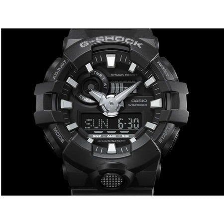 Montre tactique G-Shock GA-700 noir vue du cadran