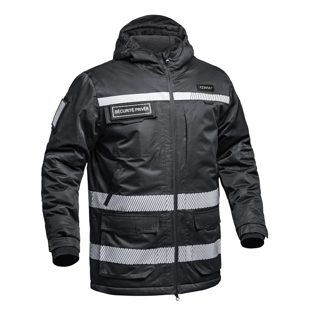 Parka Hardshell SÉCU-ONE WF 150 HV-TAPE Sécurité Privée noir