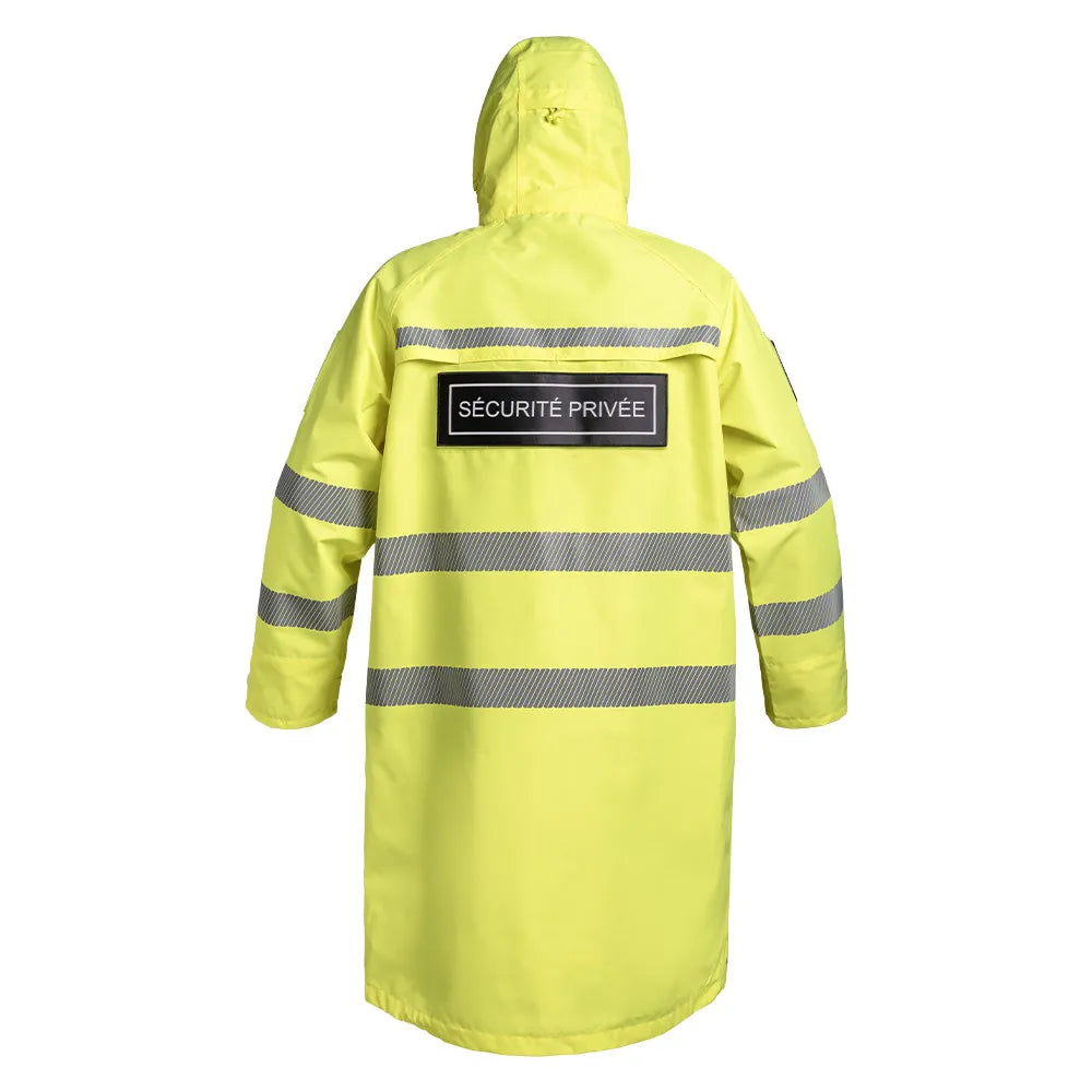 Poncho Lightshell SÉCU-ONE HV-TAPE jaune vue de dos