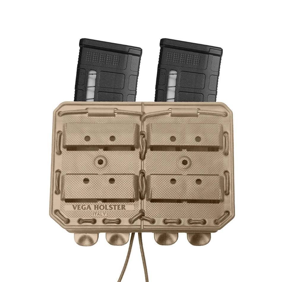 Porte-chargeur double côte à côte Bungy 8BL17 pour M4/AR15 TAN