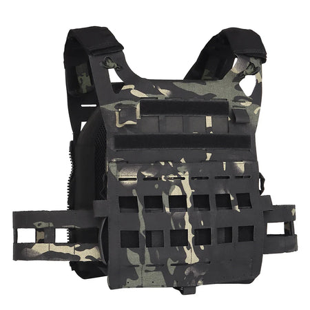 Porte-plaques tactique SPC découpe laser Multicam black