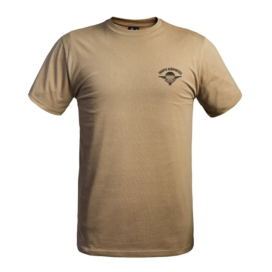 T-shirt tactique STRONG Troupes Aéroportées Tan