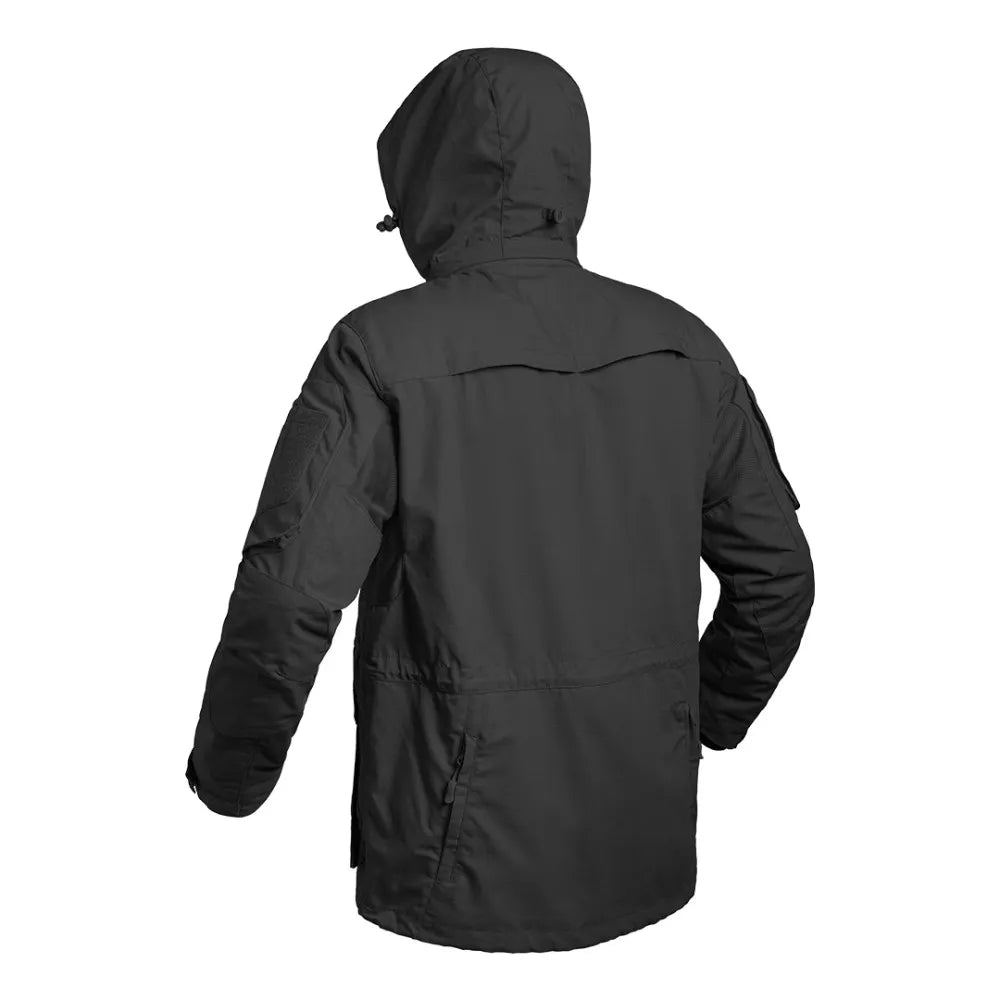 Veste tactique longue FIGHTER pour l'hiver couleur noir