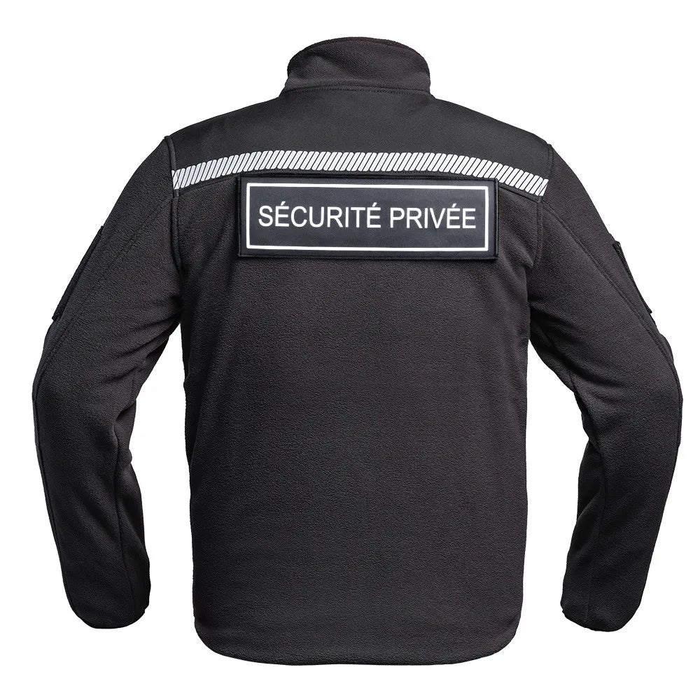 Veste Polaire Sécurité Privée SÉCU-ONE HV-TAPE noir vue arrière