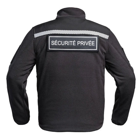 Veste Polaire Sécurité Privée SÉCU-ONE HV-TAPE noir vue arrière