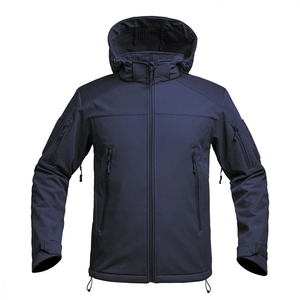 Veste tactique Softshell V2 FIGHTER couleur bleu marine